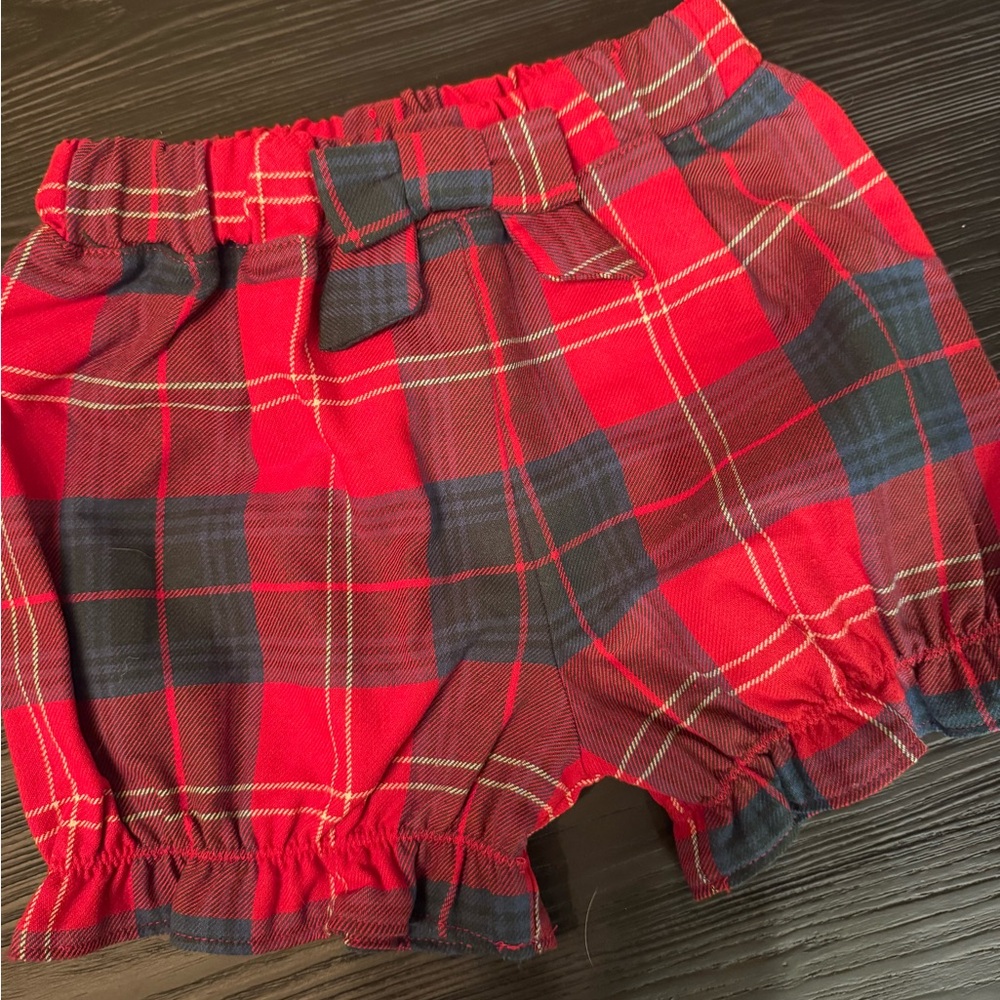 The Beaufort Bonnet Company Red and Navy Plaid Kids Shorts
